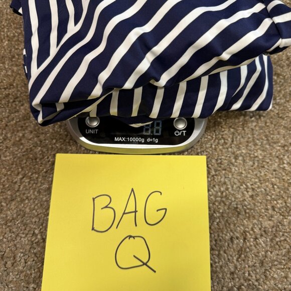 Lands' End Lycra Xtra Life Tankini Swimsuit Top Womens 18W Deep Sea Mixed Stripe - Picture 11 of 11